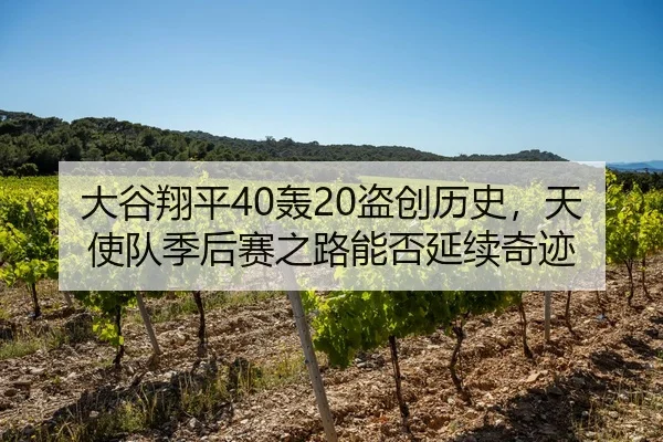 大谷翔平40轰20盗创历史，天使队季后赛之路能否延续奇迹